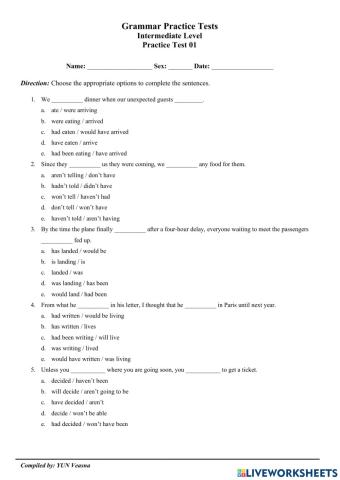 English Grammar Test