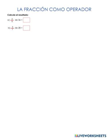 Fracción como operador