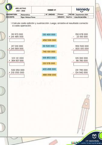 Adición y sustracción