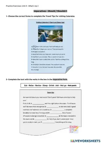 Imperatives - should- shouldn't