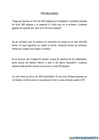 Problemas nivel medio