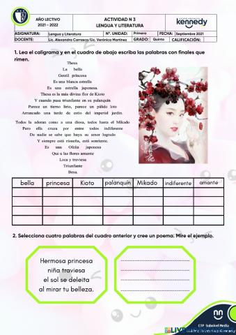 Uek poemas y caligramas