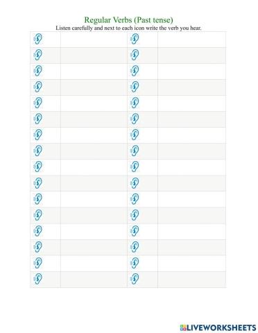 Regular Verbs (Past Tense)