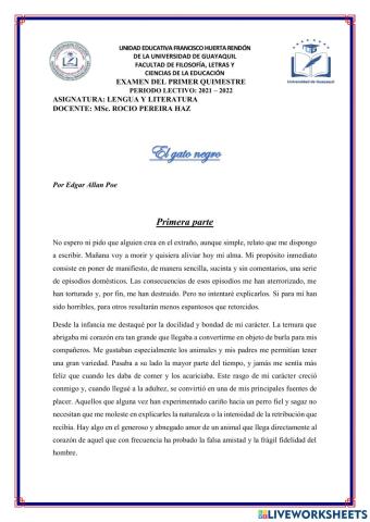 Gato negro, Edgar Allan Poe