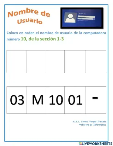 Nombre de Usuario Computadora