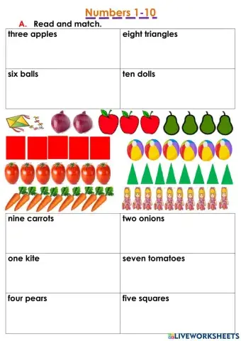 first - numbers - reading