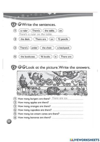 Numbers, Classroom objects