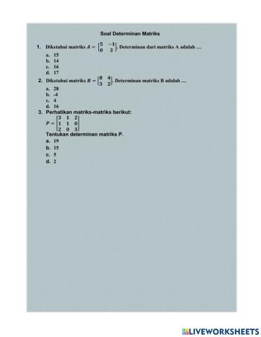 Determinan matriks