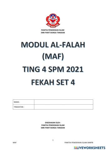 Modul maf fekah set 4