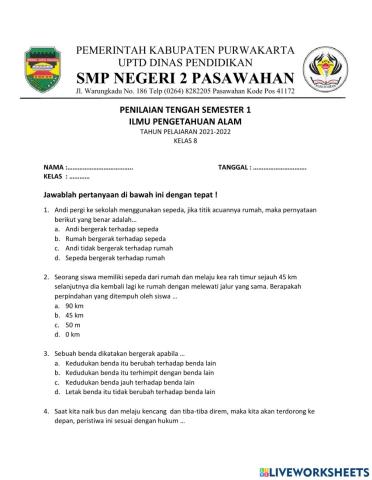 Penilaian tengah semester 1
