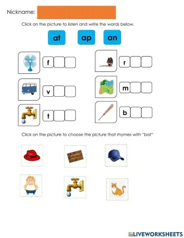 Unit 1 lesson 2 -an -at -ap