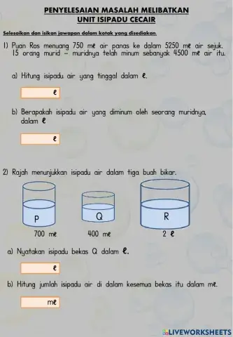 Penyelesaian masalah isipadu cecair