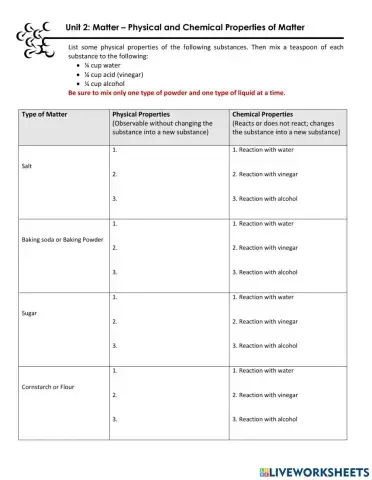 Properties of Matter
