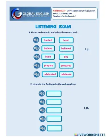 Ch 23-listening test - september