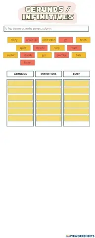 Gerunds & Infinitives