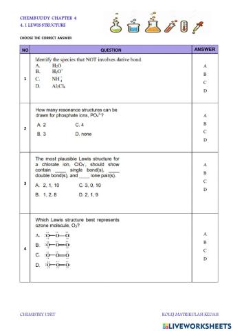 Chembuddy 4.1 Lewis Structure