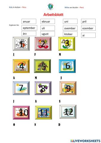 KINDISCH 1.1 UNTERRICHT 7 - Die Monate- das Jahr
