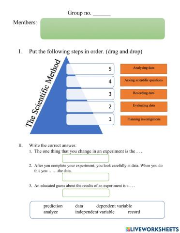 G6 - WS1 - Working scientifically