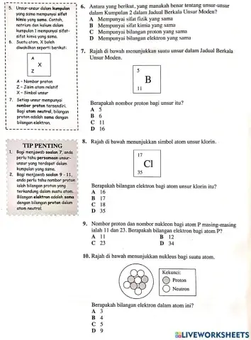 Bab 8 Unsur dan bahan
