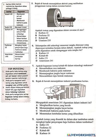Bab 8 Unsur dan bahan