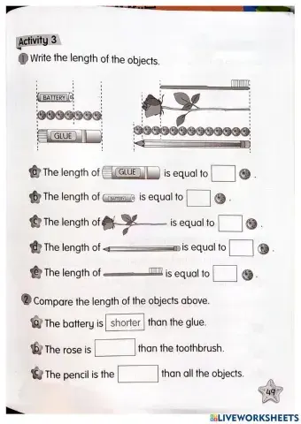 Measure and Compare Length of Objects