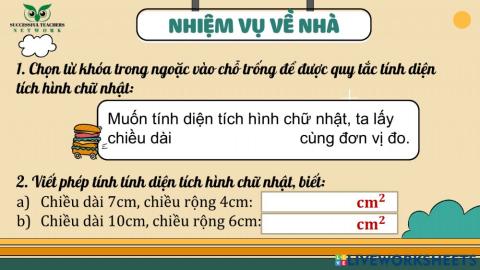 Stv-btvn-diện tích hình chữ nhật