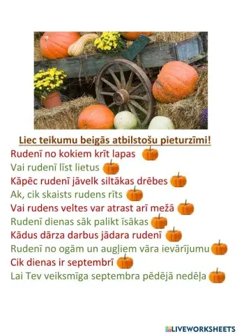 Pieturzīmju lietojums teikumu beigās