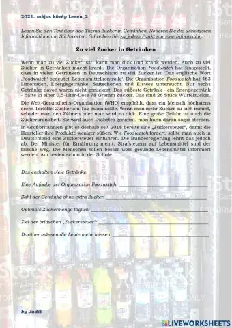 Zu viel Zucker in Getränken