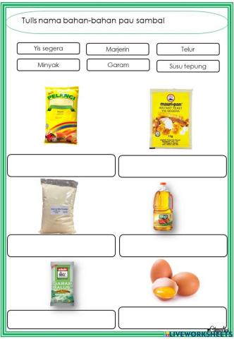 Bahan dan alatan pau sambal