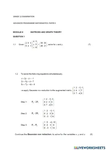 Higher Advance Math paper 2 part 4