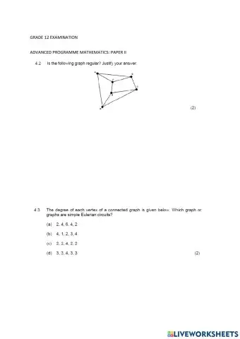 Higher Advance Math paper 2 part 5