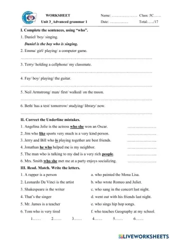 Unit 3- Grammar 1.Advanced