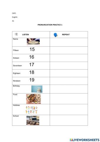 Pronunciation practice