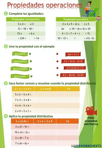 Propiedades de las operaciones