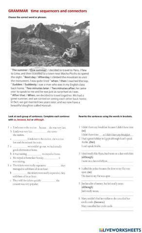 Time sequencers and connectors