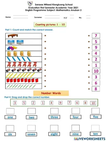 Counting and number words