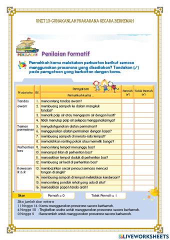 Unit 13: Gunakan Prasarana Secara Berhemah