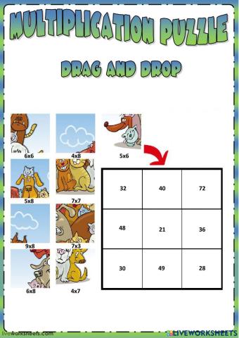 Multiplication (Drag and Drop)