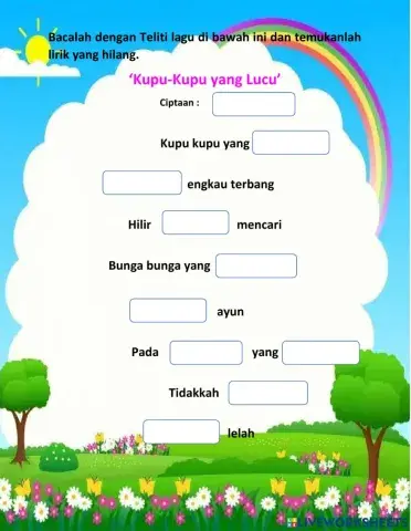 Missing lyrics KUPU KUPU YANG LUCU