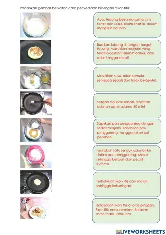 Langkah penyediaan skon titis