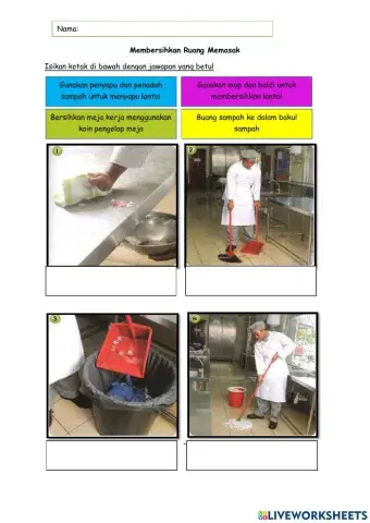 Membersihkan ruang memasak