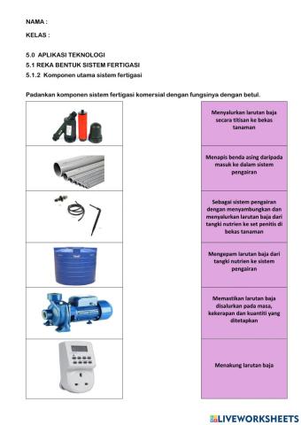 5.1.2  Komponen utama sistem fertigasi
