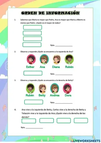 Orden de información