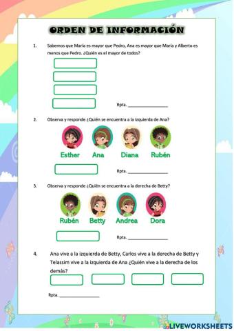 Orden de información