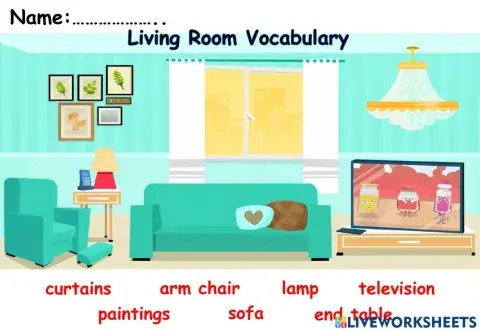 Living room vocabulary
