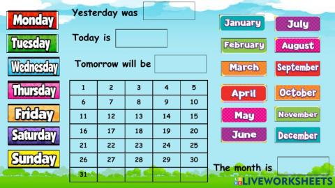 Circle Time (Day and Date)