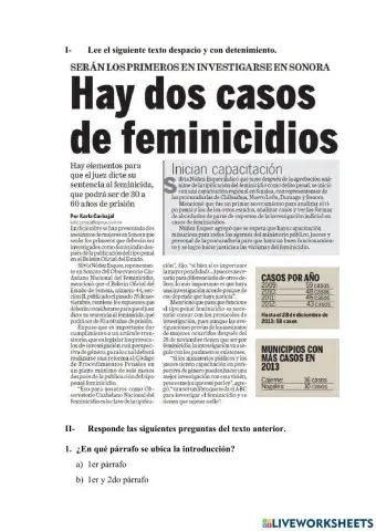 Análisis del texto - Taller