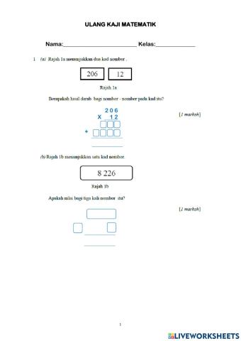 Ulang Kaji Matematik Tahun 6