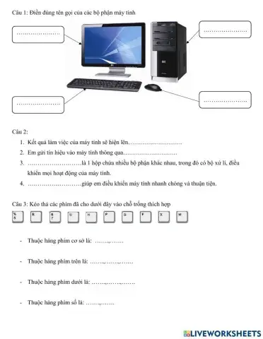 Bài tập môn Tin học lớp 3