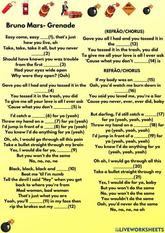 Bruno Mars- Grenade